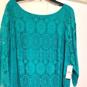 64 Day Lace Dress, 22, Jessica Howard, Turquoise